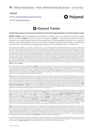 Polyend Tracker Full Press Note Link