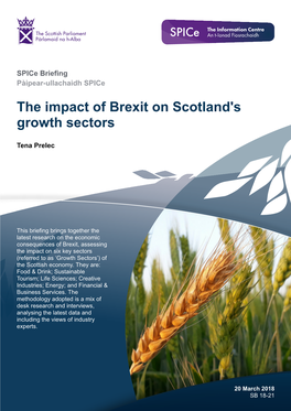 The Impact of Brexit on Scotland's Growth Sectors