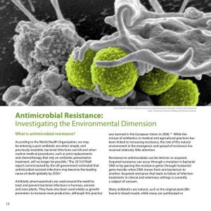ANTIMICROBIAL RESISTANCE: INVESTIGATING the Environmental Dimension