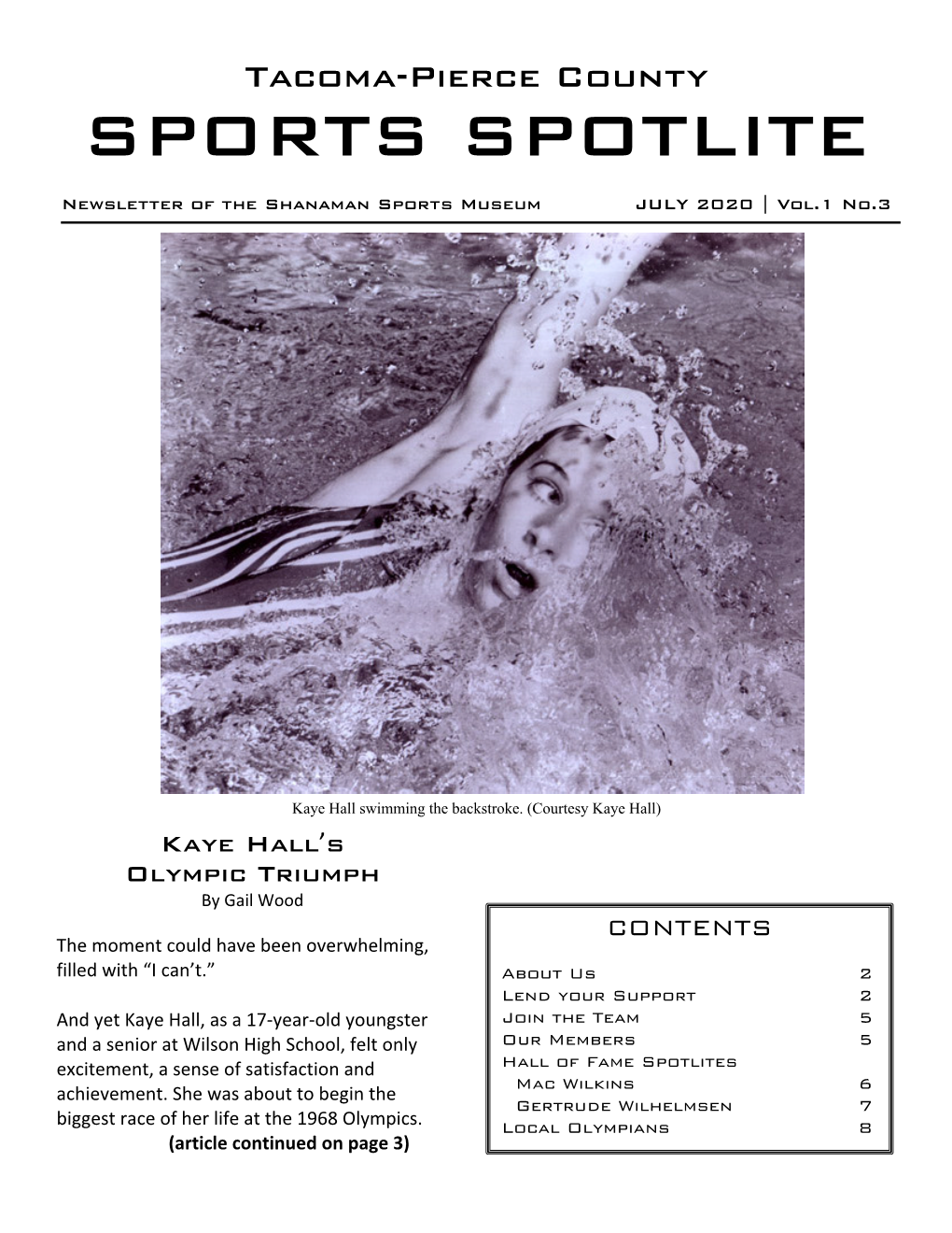 Sports Spotlite Vol. 1 No. 3, July 2020