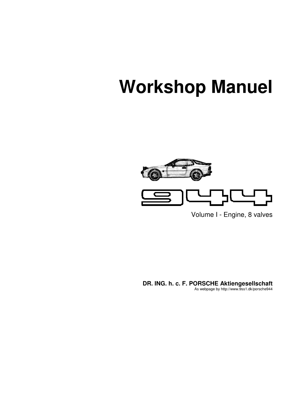 Workshop Manuel