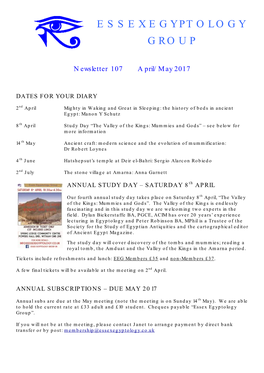 April 17 Newsletter