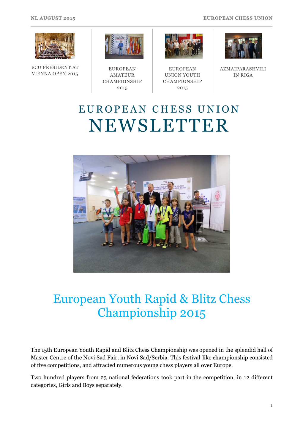 ECU NEWSLETTER August 2015