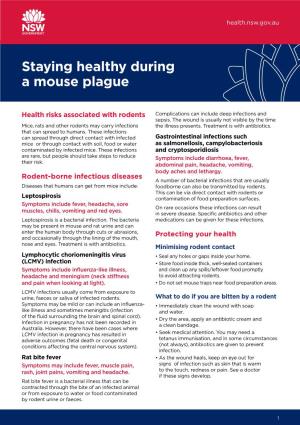 Staying Healthy During a Mouse Plague