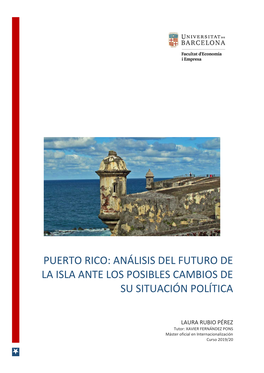 Puerto Rico: Análisis Del Futuro De La Isla Ante Los Posibles Cambios De Su Situación Política