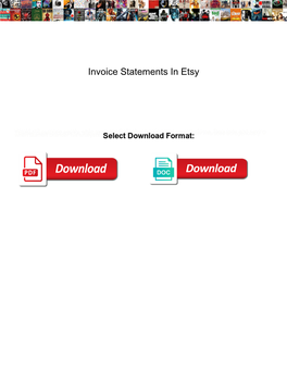 Invoice Statements in Etsy