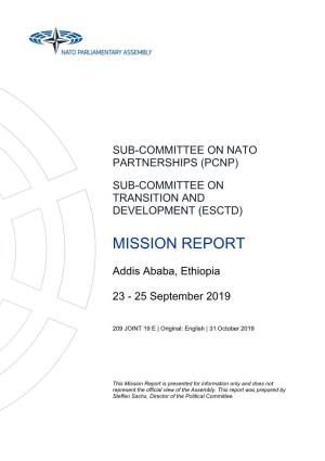 Mission Report PCNP ESCTD to Addis Ababa, Ethiopia