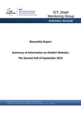 Summary of Information on Jihadist Websites the Second Half of September 2015