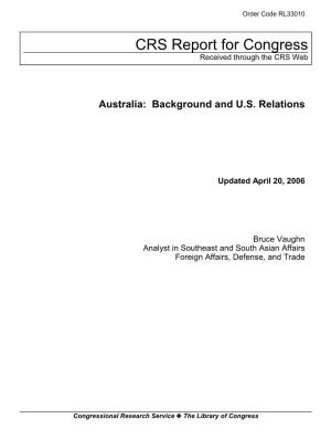 Australia: Background and U.S