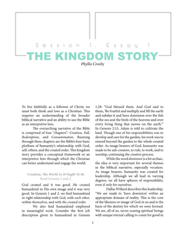 THE KINGDOM STORY Phyllis Crosby