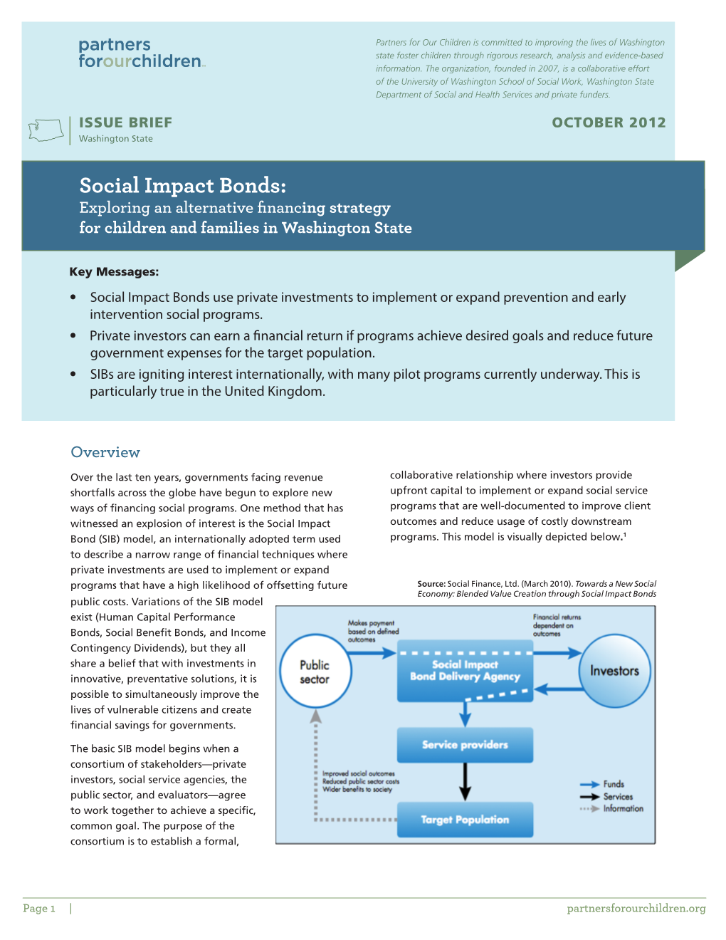 Social Impact Bonds: Exploring an Alternative Financing Strategy for Children and Families in Washington State