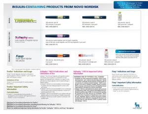 INSULIN-CONTAINING PRODUCTS from NOVO NORDISK Storage, and Savings Information