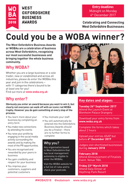 WOBA 2018 Flyer