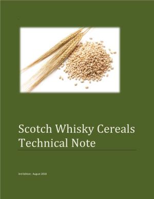 Scotch Whisky Cereals Technical Note