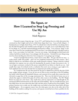 The Squat, Or How I Learned to Stop Leg-Pressing and Use My Ass by Mark Rippetoe