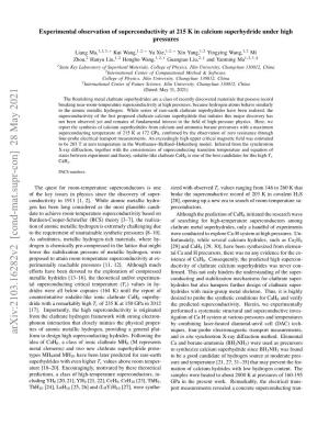 Arxiv:2103.16282V2 [Cond-Mat.Supr-Con] 28 May 2021 Form to Design High Superconducting Hydrides