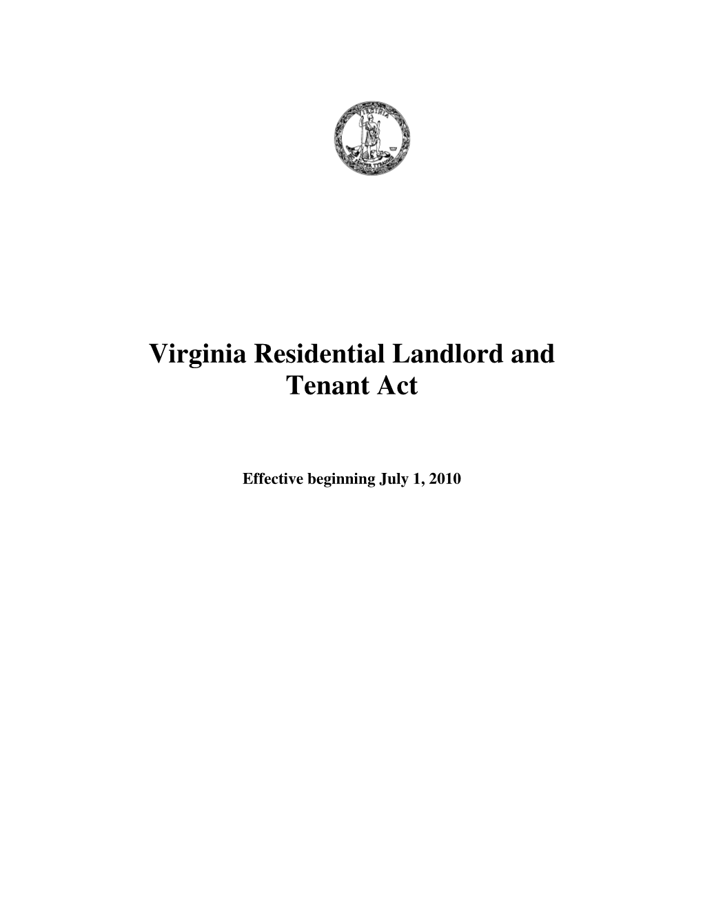 Virginia Residential Landlord and Tenant Act