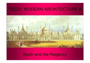 702231 MODERN ARCHITECTURE a Nash and the Regency