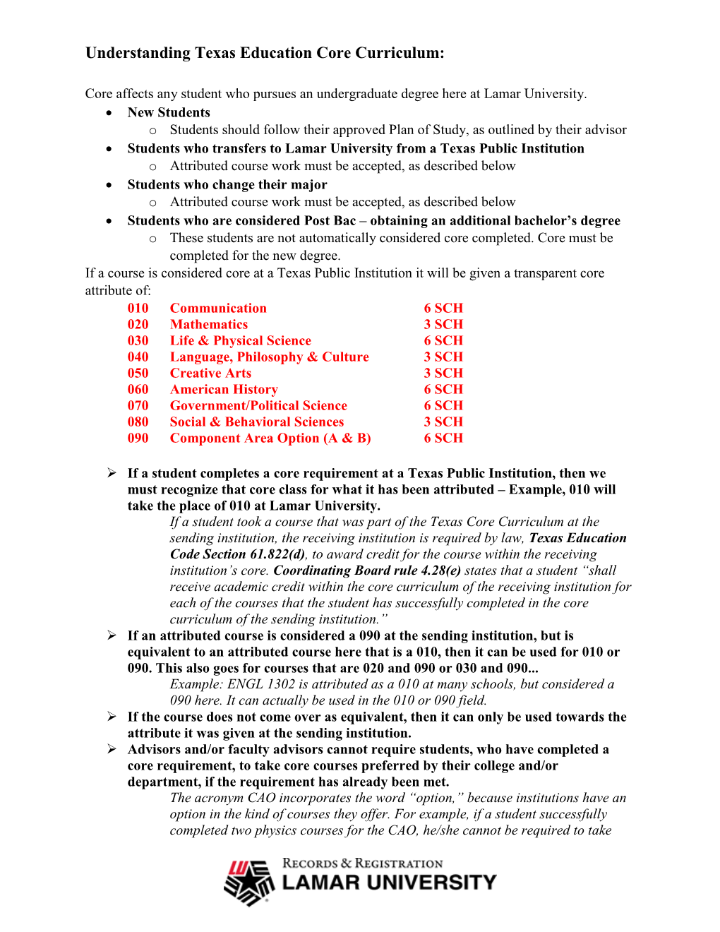 Understanding Texas Education Core Curriculum