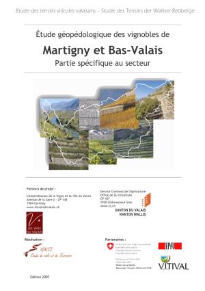 PARTIE B Bas-Valais, Martigny Et Bovernier