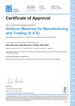 Unilever Mashreq for Manufacturing and Trading (S.A.E)