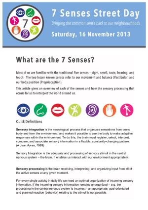 7 Senses Street Day Bringing the Common Sense Back to Our Neighbourhoods