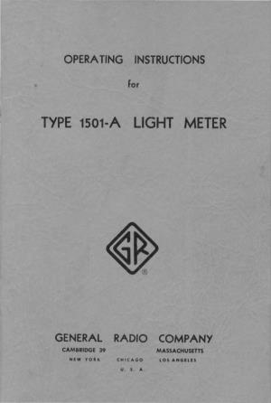 Type 1501-A Light Meter