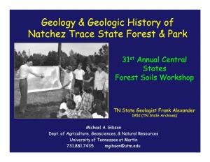 Geology & Geologic History of Natchez Trace State Forest & Park