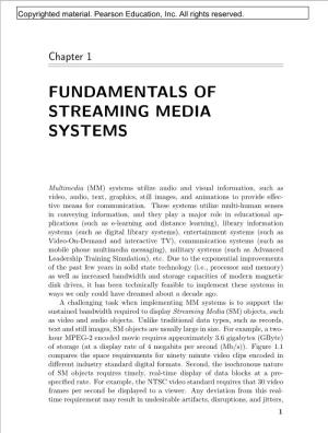 Fundamentals of Streaming Media Systems