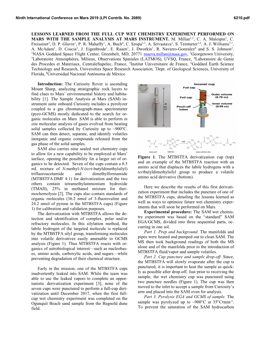 Lessons Learned from the Full Cup Wet Chemistry Experiment Performed on Mars with the Sample Analysis at Mars Instrument