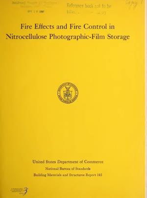 Fire Effects and Fire Control in Nitrocellulose Photographic-Film Storage