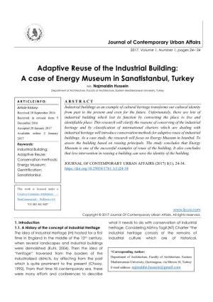 A Case of Energy Museum in Sanatistanbul, Turkey MA
