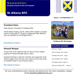 Newsletter St Albans