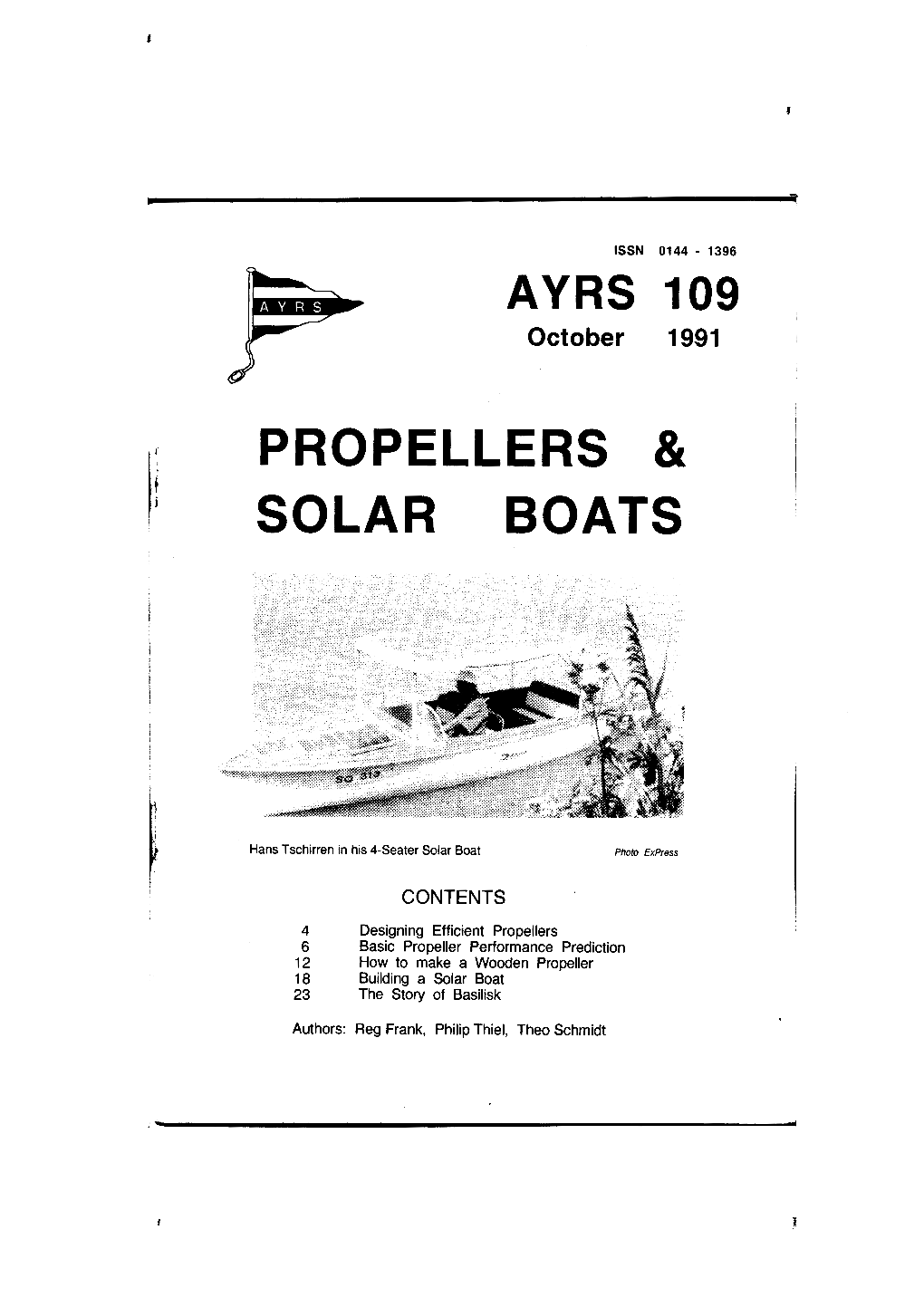 Propellers & Solar Boats