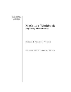 Math 105 Workbook Exploring Mathematics