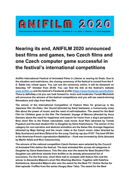 Anifilm 2020, Final Report