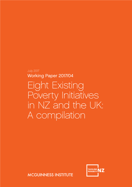 Eight Existing Poverty Initiatives in NZ and the UK: a Compilation