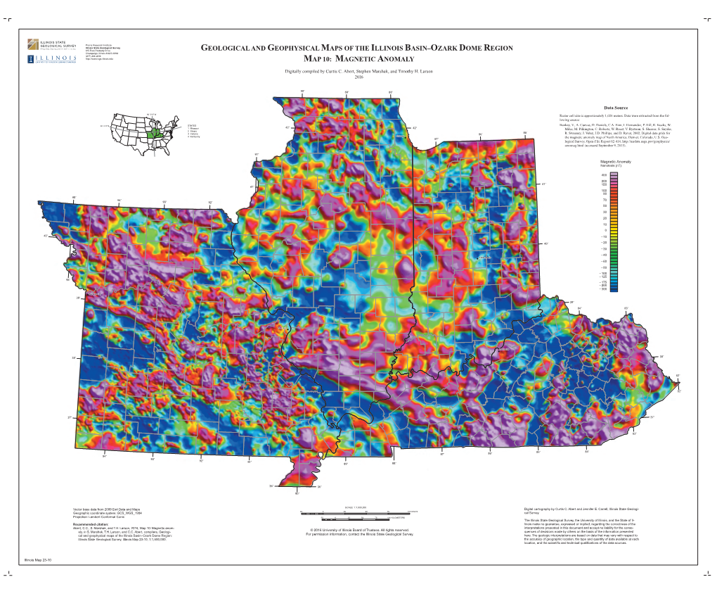 Geological and Geophysical Maps of the Illinois Basin-Ozark Dome Region