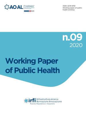 Working Paper of Public Health [Online]