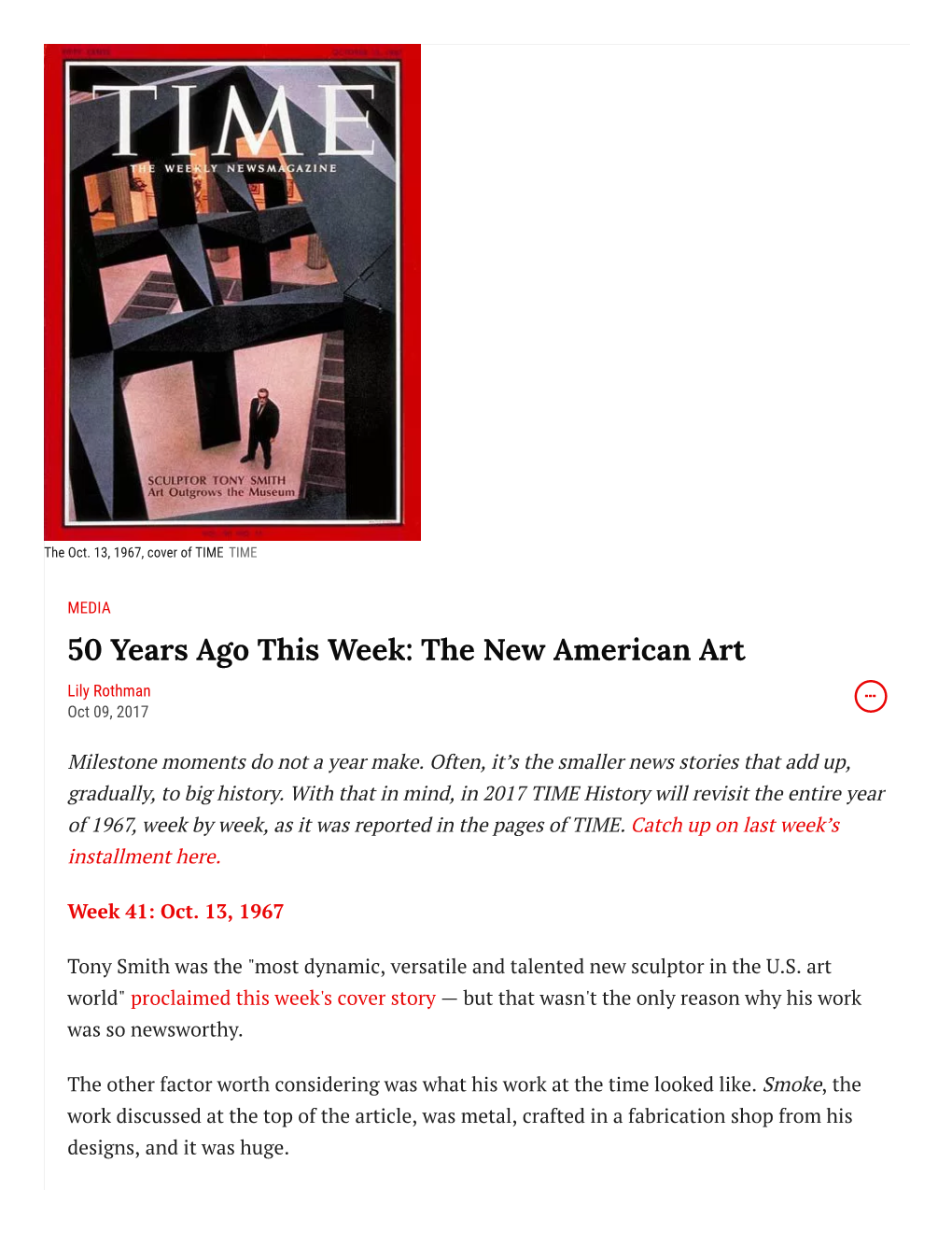 The New American Art Lily Rothman Oct 09, 2017