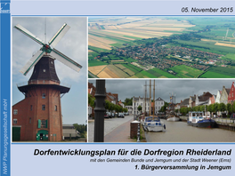 Dorfentwicklungsplan Für Die Dorfregion Mit Den Gemeinden Bunde Und 1