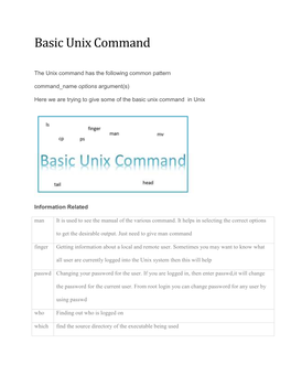 Basic Unix Command