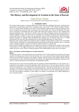 The History and Development of Aviation in the State of Kuwait