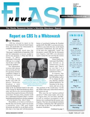 Report on CBS Is a Whitewash