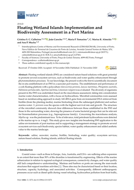 Floating Wetland Islands Implementation and Biodiversity Assessment in a Port Marina