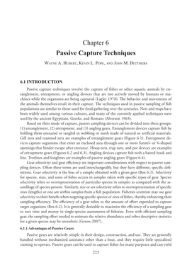 Chapter 6 Passive Capture Techniques