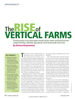 The Rise of Vertical Farms