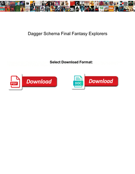 Dagger Schema Final Fantasy Explorers Repairs