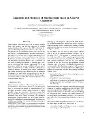 Diagnosis and Prognosis of Fuel Injectors Based on Control Adaptation
