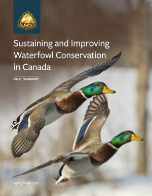 Sustaining and Improving Waterfowl Conservation in Canada